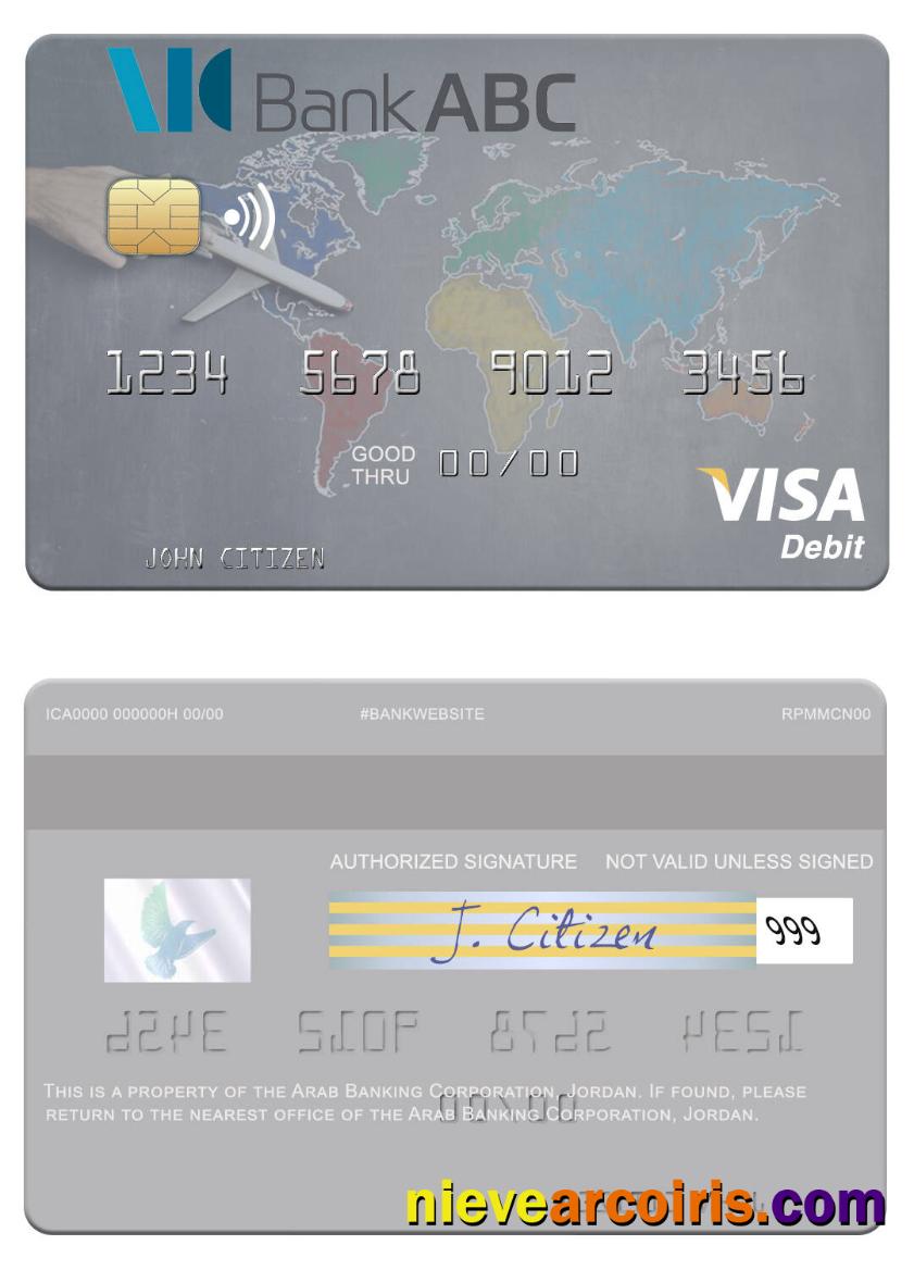 Jordan Arab Banking Corporation visa debit card